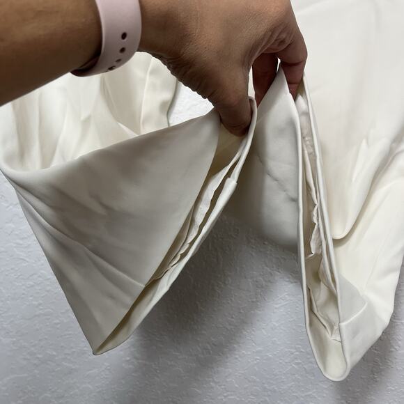 Badgley Mischka Ivory Trousers fully Lined Size 12 Made in USA fully lined - Picture 5 of 8